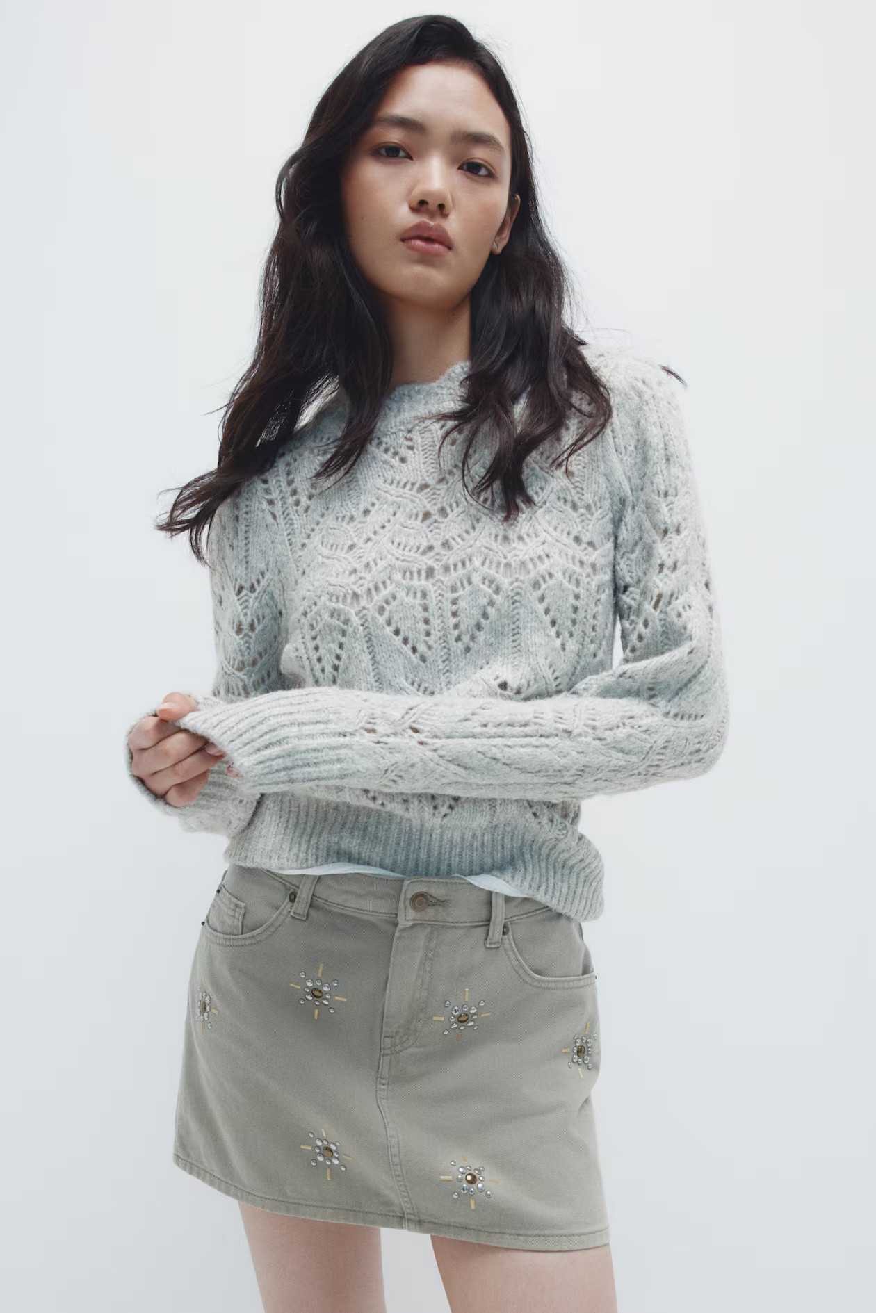 H&M Pointelle knit sweater
