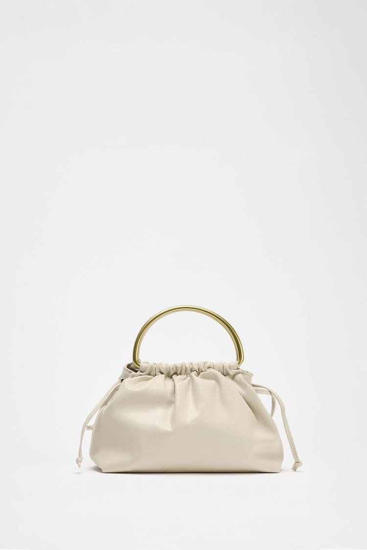 Zara Women's metal handle mini bowling bag