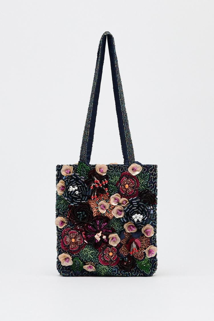 Zara Women's beaded mini tote bag