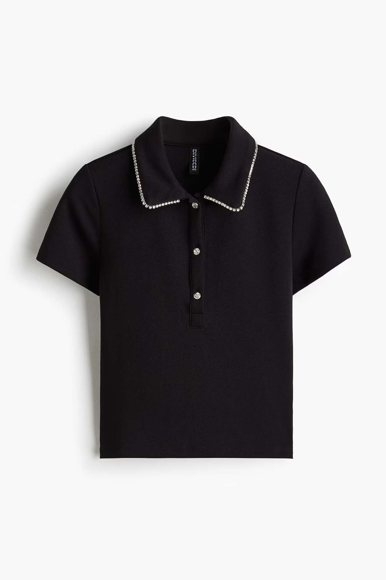 H&M Polo shirt with rhinestone details