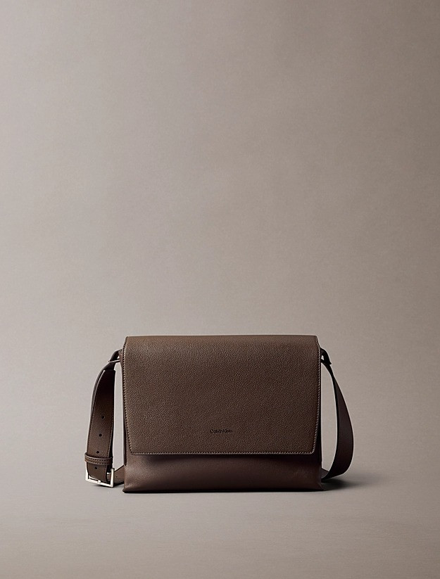 Men’s Calvin Klein micro-grain faux leather shoulder bag