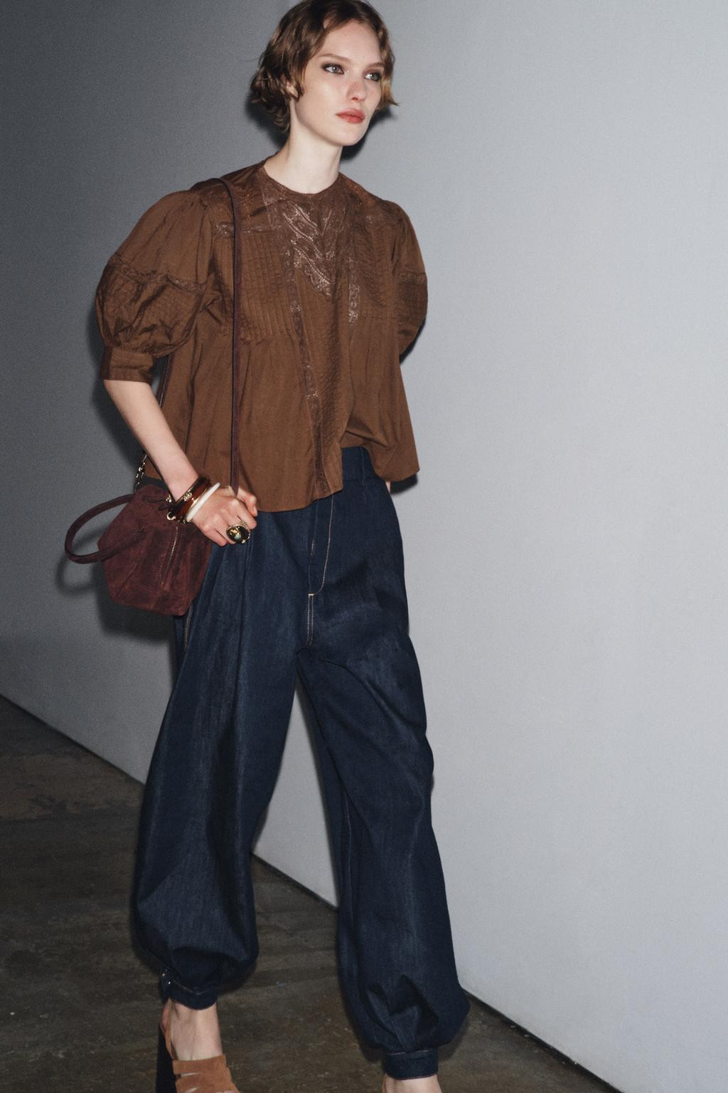 Zara ZW COLLECTION LACE BLOUSE