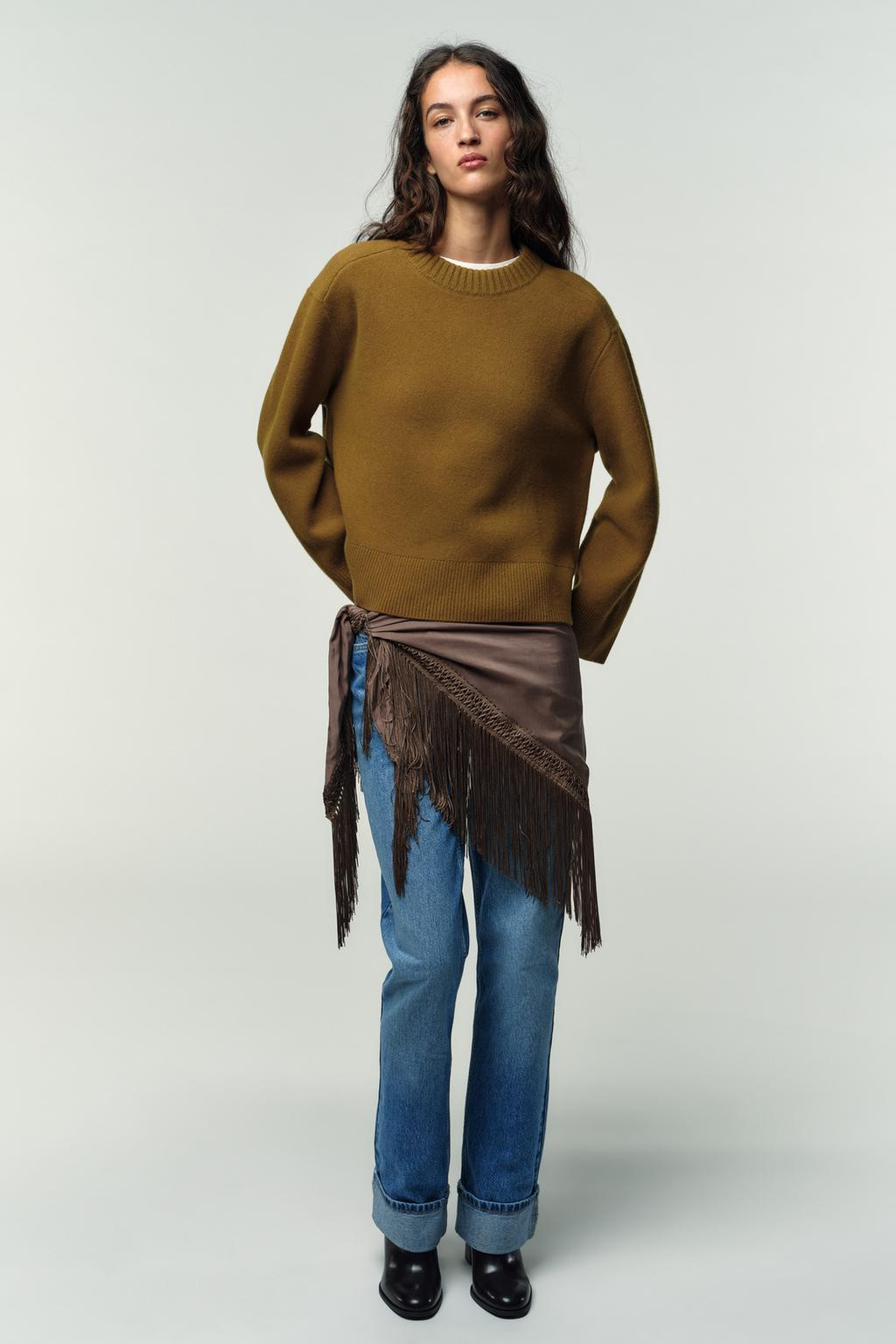 ZARA 95% WOOL LONG SLEEVE JUMPER