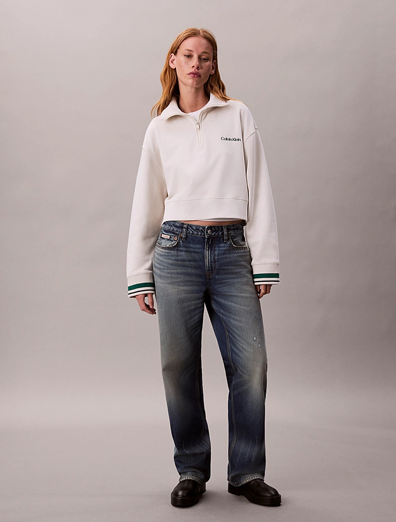 Calvin Klein French terry quarter-zip sweatshirt