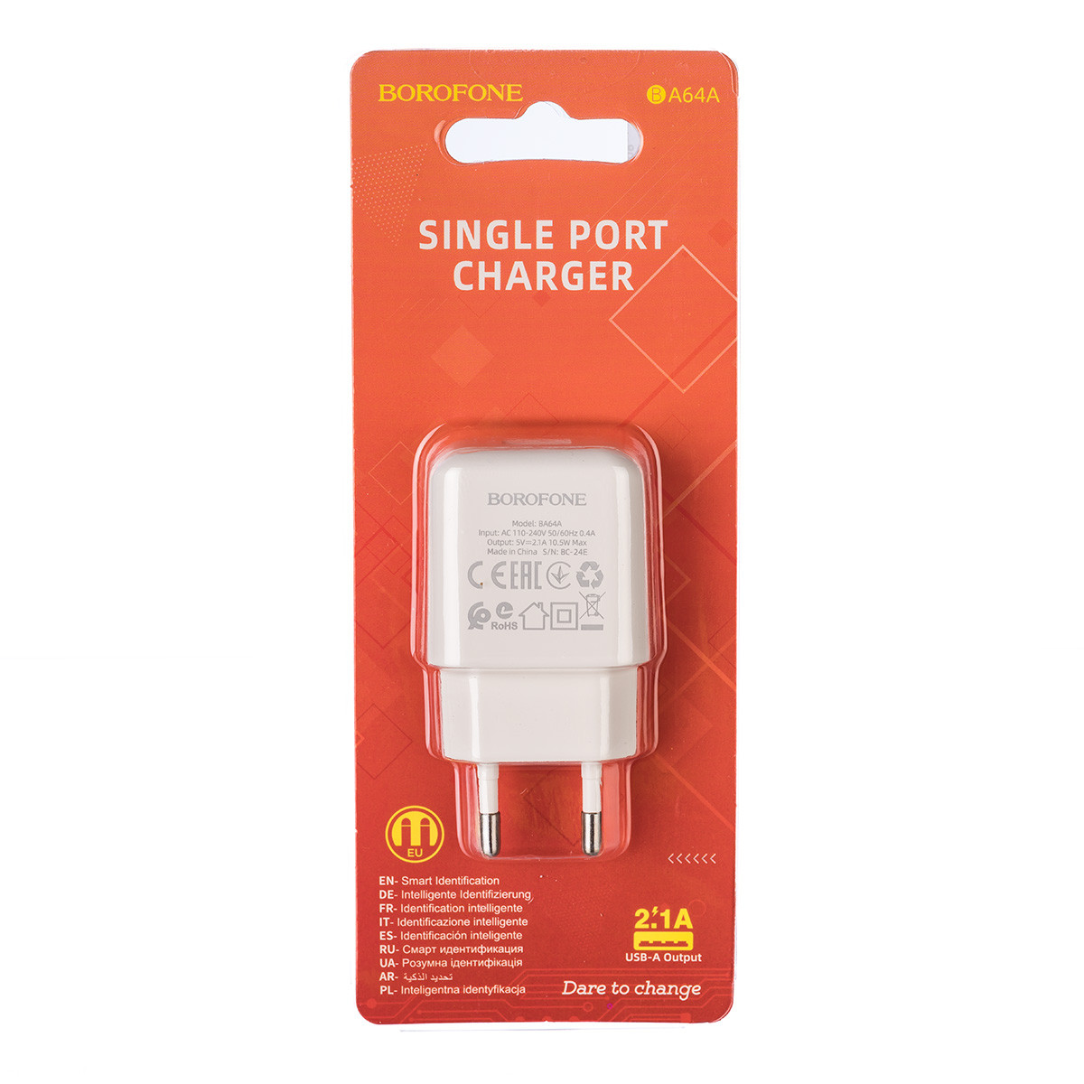 Borofone BA64A, USB-A 2.1A charger