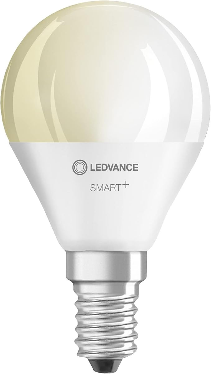 LEDVANCE Smart LED Lamp with WiFi Technology, E14 Socket, Dimmable, Warm White (2700 K), Replaces Incandescent Bulbs with 40 W, SMART+ WiFi Mini Bulb Dimmable, Pack of 1, White