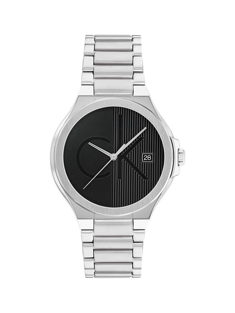 Calvin Klein Stainless steel wristwatch with monogram