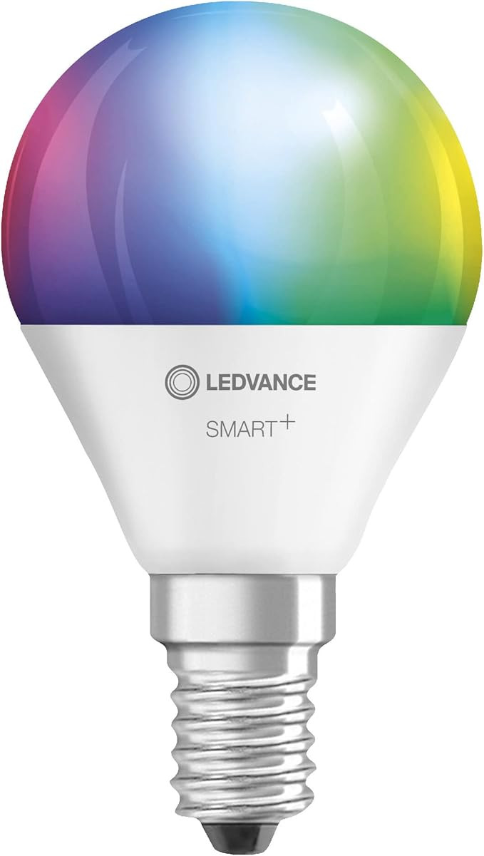LEDVANCE E14 LED Light Bulb Mini Bulb, Smart Home WiFi Bulb with 4.9 W (470 lm) Replaces 40 W Bulb, Dimmable, RGBW Light Colour (2700-6500 K), Controllable with Alexa, Google or App, Lamp in Pack of 1