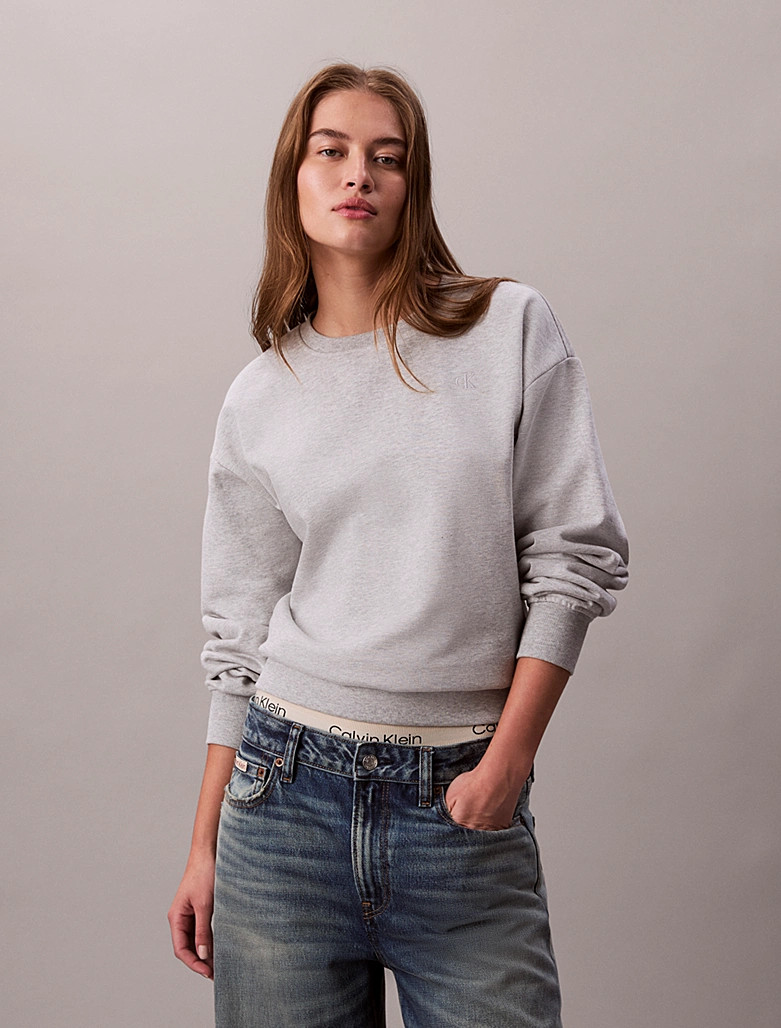 Calvin Klein Casual sweatshirt made of cotton terry cloth