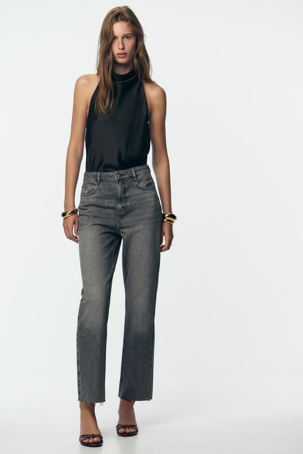 Zara JEANS Z.02 STRAIGHT ANKLE HIGH-WAIST