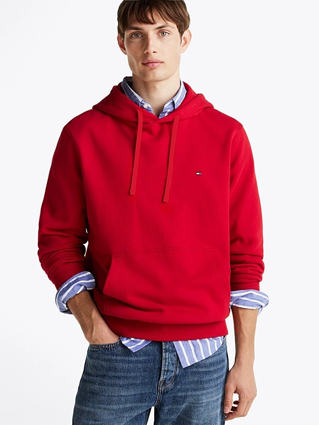 Men’s Terry Hoodie with Flag Embroidery