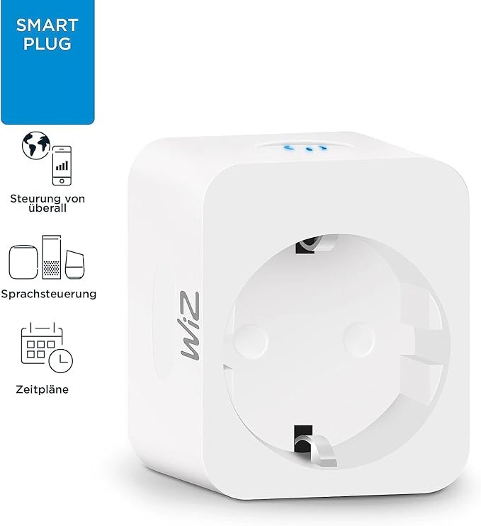 WiZ Smart Plug - Smart Plug - App / Voice Control via Wi-Fi - Single Pack - White [Energy Class F]
