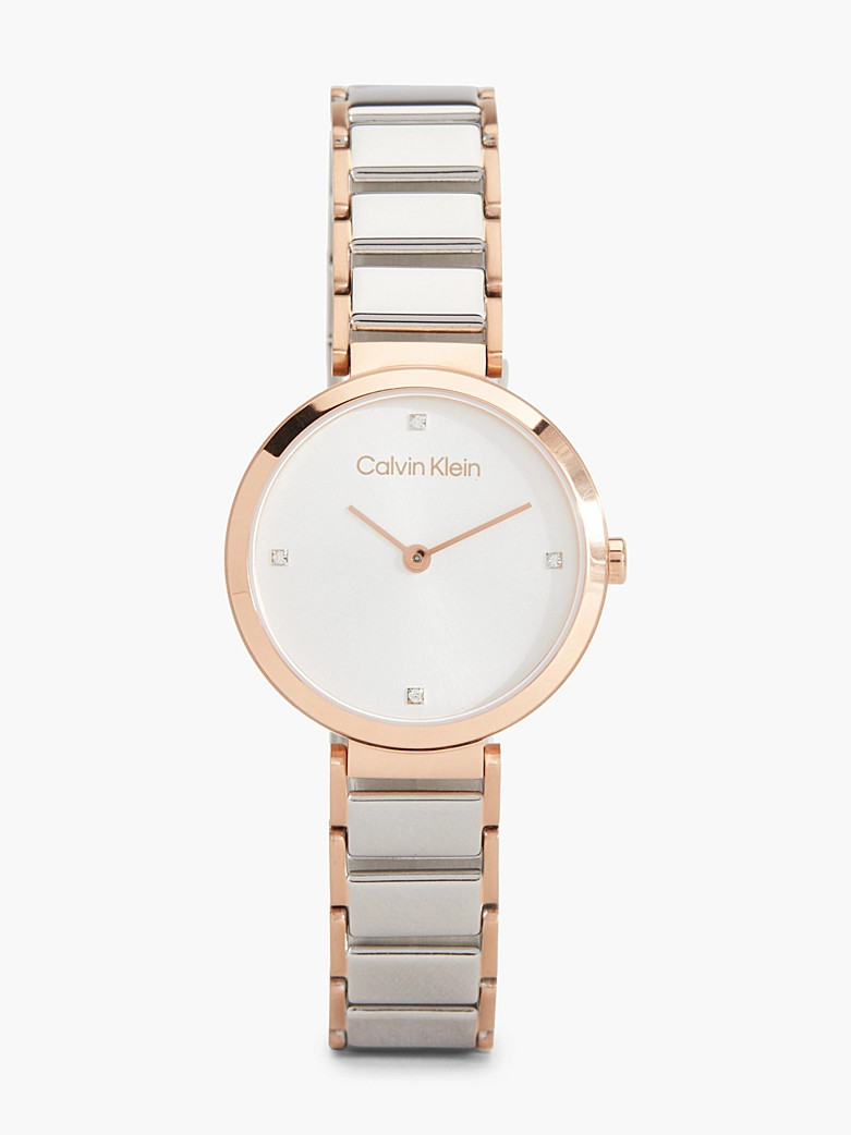 Calvin Klein Two-tone wristwatch with link bracelet