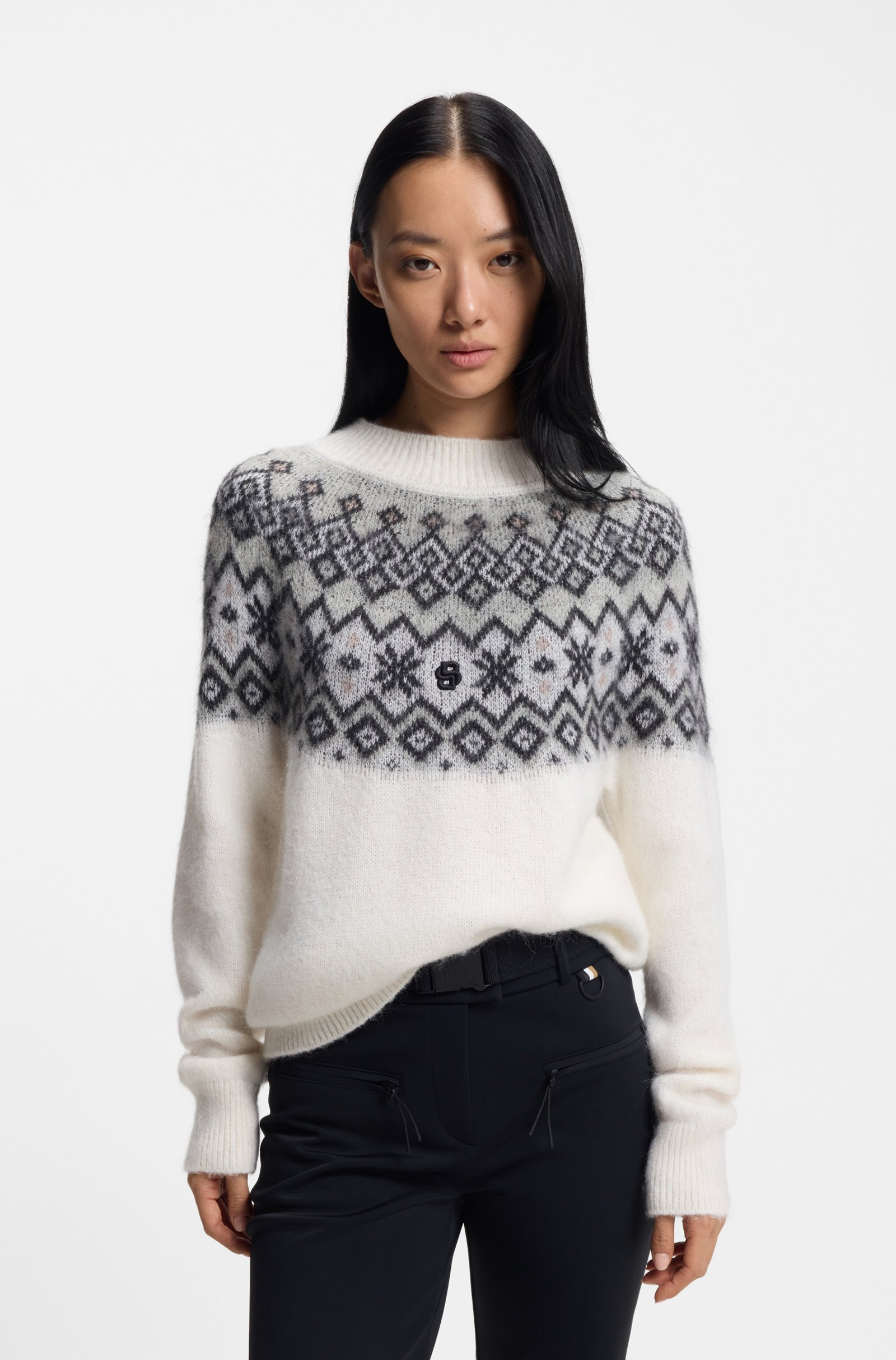 BOSS Ski sweater with jacquard pattern