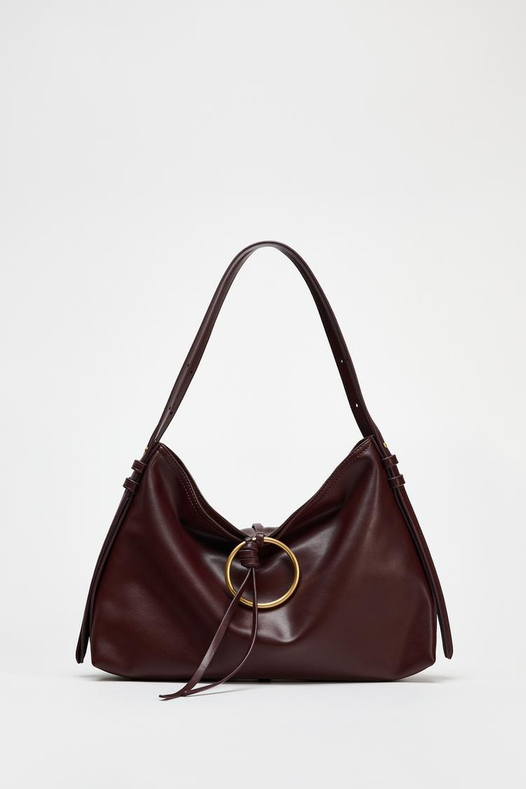 Zar Women's metal detail bucket shoulder bag